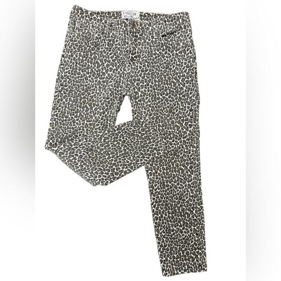 Current Elliot Stiletto Jeans Leopard Women Size 26 Statement Mobwife Maximalist - Picture 2 of 6